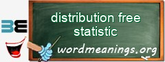 WordMeaning blackboard for distribution free statistic